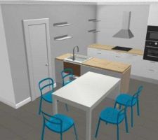 Vue 3D cuisine Parallèle