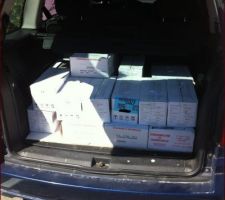Récupération de la commande de carrelage à Castorama (SDB   WC)