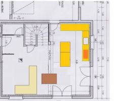 Plan après modification avec exemple aménagement