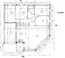 Plan de notre maison 3 faces, collée par le nord