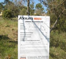 Février 2012-PERMIS DE CONSTRUIRE sur le terrain