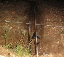 Pose des ferraillages.