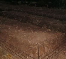 Pose des ferraillages.