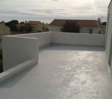 Toiture terrasse accessible en membrane PVC