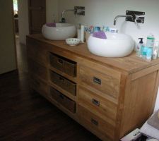 Transformation des tiroirs du meuble de salle de bain