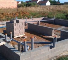 Les évacuations des toilettes du RdC et de la salle de bain du 1er.