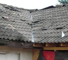 Noue termin&eacute;e... sous la pluie