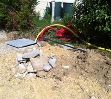 Raccordement entre le chemin d'acc&egrave;s et le terrain