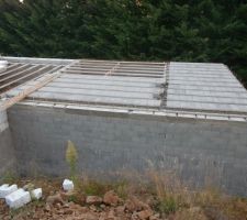 Hourdis béton pour la partie garage