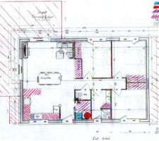 Plan plain pied/terrasse/carport