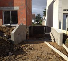 Descente de garage en cours