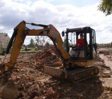 Travaux de VRD réalisé par moi même après avoir dompté l'angin.