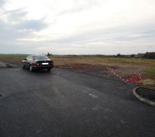 L?entr&eacute;e du futur lotissement.