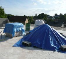 Materiel pour la dalle de la terasse