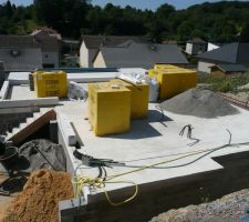 Début de la maçonerie en beton cellulaire