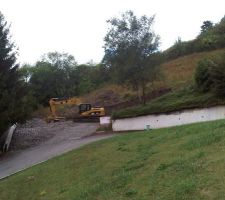 Remblai de la desserte / Création de la plateforme grue