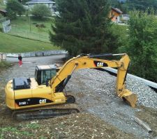 Remblai de la desserte / Création de la plateforme grue