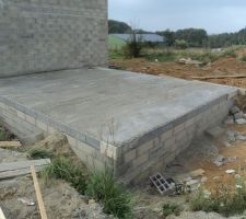 Dalle du garage coulée