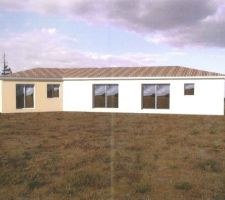 Vue de l'implentation de la maison sur le terrain