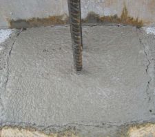 Poteau dans son coffrage