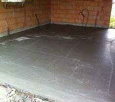 Dalle garage terminée