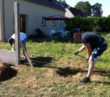 Clôture en panneaux béton à crépir ensuite