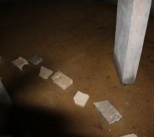 Notre cave ! Actuellement les infiltrations sont moindre... Mais toujours existantes au gré des orages !