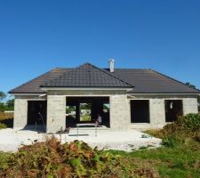 Cheminée et gouttières posée