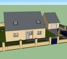 Vue virtuel du projet de la façade avant