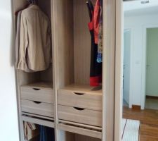 Dressing - Mur droit (2 modules de largeur 55cm)