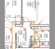 Plan de la pièce dressing