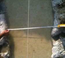 Premières fondations coulées dans l'eau