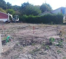 Tout premier travail avant de creuser les tranchees pour le vide sanitaire travaux effectue le jeudi 6 septembre