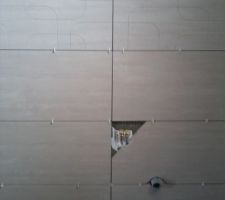 Carrelage mural meuble vasque en cours