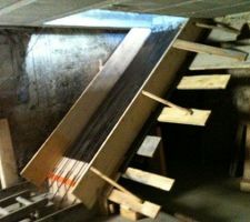 Coffrage pour l'escalier b&eacute;ton