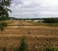 Voici une premi&egrave;re photo du terrain...vue d'en haut
