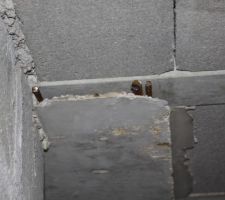 Fer à l'air libre au niveau de la poutrelle plate