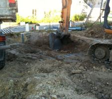 Début du trou pour la cuve