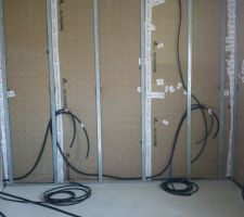 Passage des gaines contre les murs