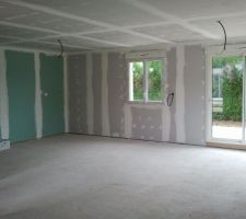 Placo fini !!!!! Vue du salon-séjour