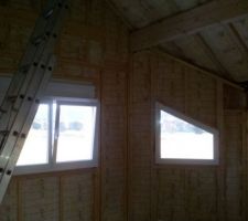 Isolation murs et toit 1ere couche