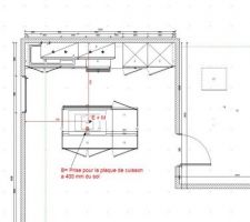 1ere implantation de la cuisine