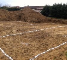 Le terrassement de la maison.