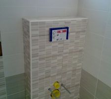 Bâti support WC du RDC faïencé