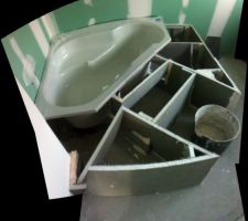 Baignoire d'angle avec estrade