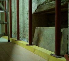 Etayage au plancher du R 1