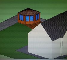 Plan 3D de réalisation du gazebos   terrasse composite (sketchup)
