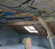 Avant la fermeture des cloisons de l'&eacute;tage