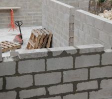 Préparation pour le linteau