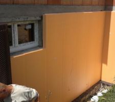 Pose de l'isolant exterieur sous sol   Delta MS